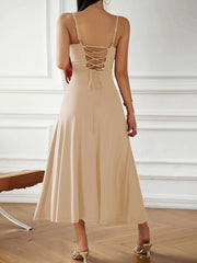 Sexy suspender strapless strappy dress