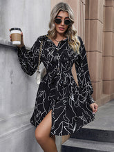 casual printed shirt long sleeve dress