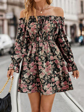 Elegant Casual One Shoulder Floral Retro Party Dress