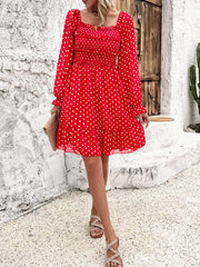 temperament casual polka dot dress