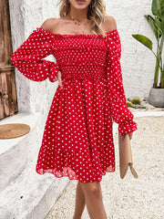 temperament casual polka dot dress
