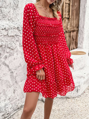 temperament casual polka dot dress