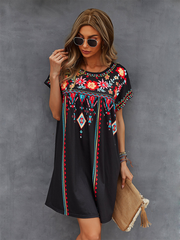 casual holiday loose short dress