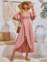 casual holiday irregular hem solid color wrap dress