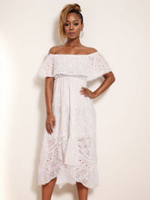 bohemian lace long dress white beach dress tube top one shoulder sexy dress