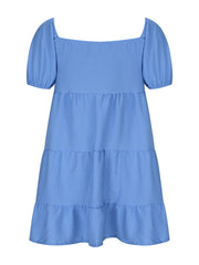 versatile strappy V-neck short-sleeved dress