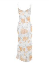 style elegant mesh printed suspender dress