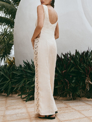 style printed sleeveless sexy decorative hoop dress