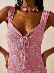 style ladies sexy hot girl solid color waist slit dress