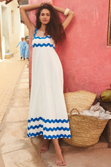 style small floral wave sling a-line dress