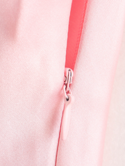 hollow design satin texture suspender dress