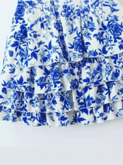 casual printed halterneck sleeveless dress