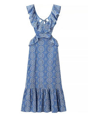 Heavy Embroidery Layered Dress