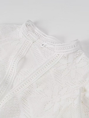 hollow lace 2-piece dress