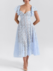 Lace Ruffle Sleeve Dresses