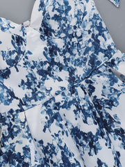 Sexy Holiday Style Slim Fit Printed Lace-Up A-Line Dress