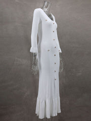 Autumn and winter long slim fit knitted long-sleeved dress