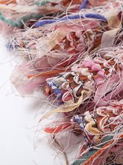 street style long sleeve striped tassel high waist dress