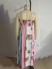 graffiti print suspender dress