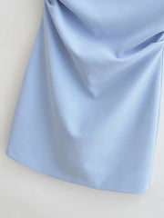 Sweet Strapless One Shoulder Sexy Mini Dress