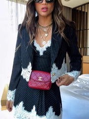 Striped Splicing Dress