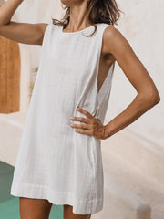 solid color sleeveless dress home clothes