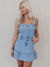 Suspender Hottie Denim Dress