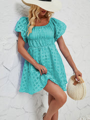 Ladies one shoulder lantern sleeve sexy backless dress