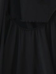 simple single shoulder floor-length dress