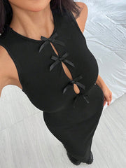 Simple Round Neck Sleeveless Dress