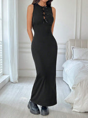 Simple Round Neck Sleeveless Dress