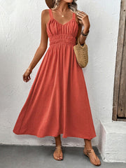 Sleeveless Strapless Casual Pleated Dress