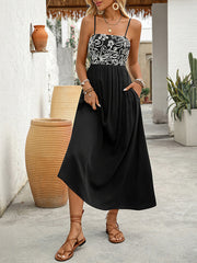 style sleeveless casual suspender dress