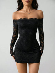 Lace One-Shoulder Dress