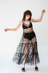 Sequin Sheer Cover-up Dress