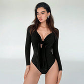 Fitted Long-Sleeved T-Shirt Jumpsuit