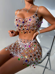 Colorful Set Of Dress - White