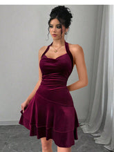 Velvet Halter Dress