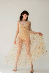 Sequin Sheer Cover-up Dress
