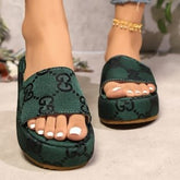 Sandalias de plataforma con tiras cruzadas y diseño de serpiente