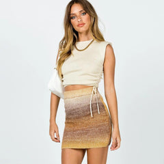 Falda mini de punto ceñida al cuerpo con efecto tie-dye