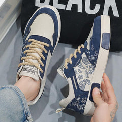 Zapatillas de lona bajas con diseño Paisley para hombre