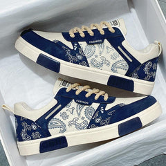 Zapatillas de lona bajas con diseño Paisley para hombre