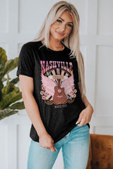 NASHVILLE TENNESSEE MUSIC CITY Grafik-T-Shirt mit Rundhalsausschnitt
