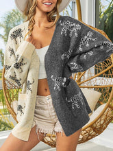 Strickjacke mit offener Vorderseite und Taschen