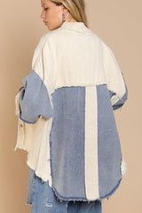 Oversized Denim Cotton Mix Shacket