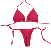 Push-Up-BH-Bikini-Set mit hohem Schnitt für Damen