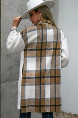 Abrigo tipo chaqueta a cuadros