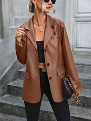 Blazer mit Knopfleiste und Taschen