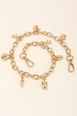 Eisenkettengürtel mit Meereselement-Anhänger